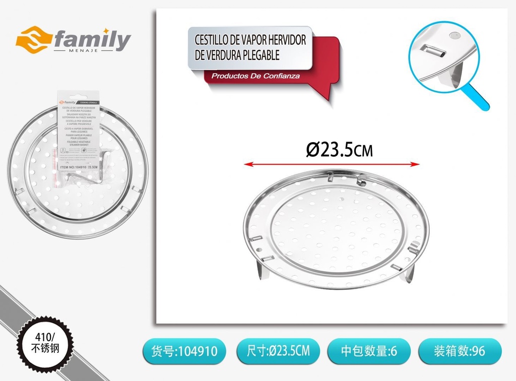 Cestillo de vapor plegable 24 cm - Utensilios de cocina para verduras