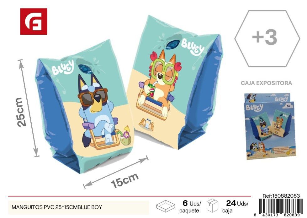 Manguitos de PVC 25*15 cm Blue Boy - Accesorios de verano para niños