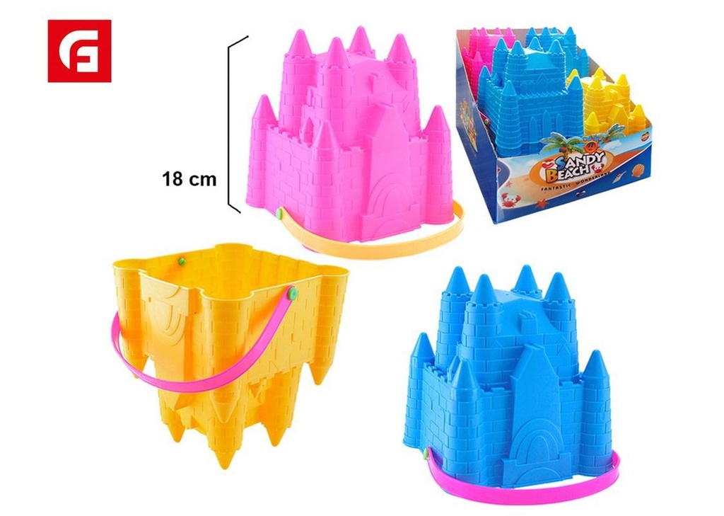 Cubo de playa molde cast 16*18 cm - Juguetes de verano para la playa
