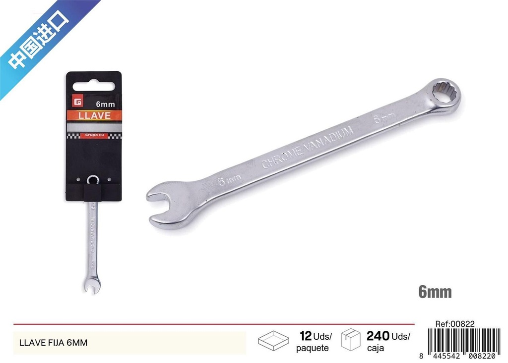  llave fija 6mm - Herramientas de ferretería y llaves fijas