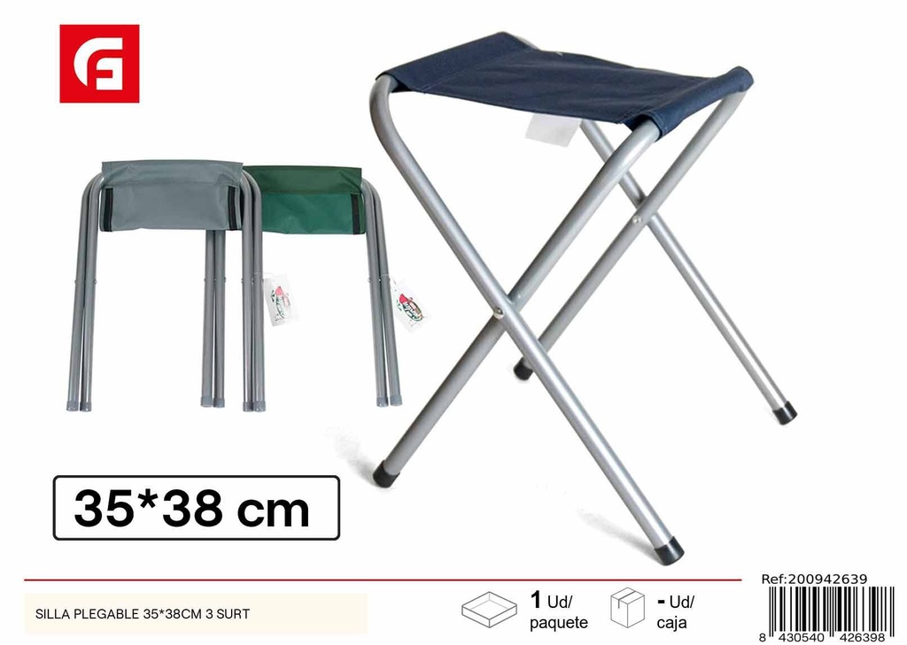 Silla plegable de playa 35x38 cm surtida - Decoración y mobiliario