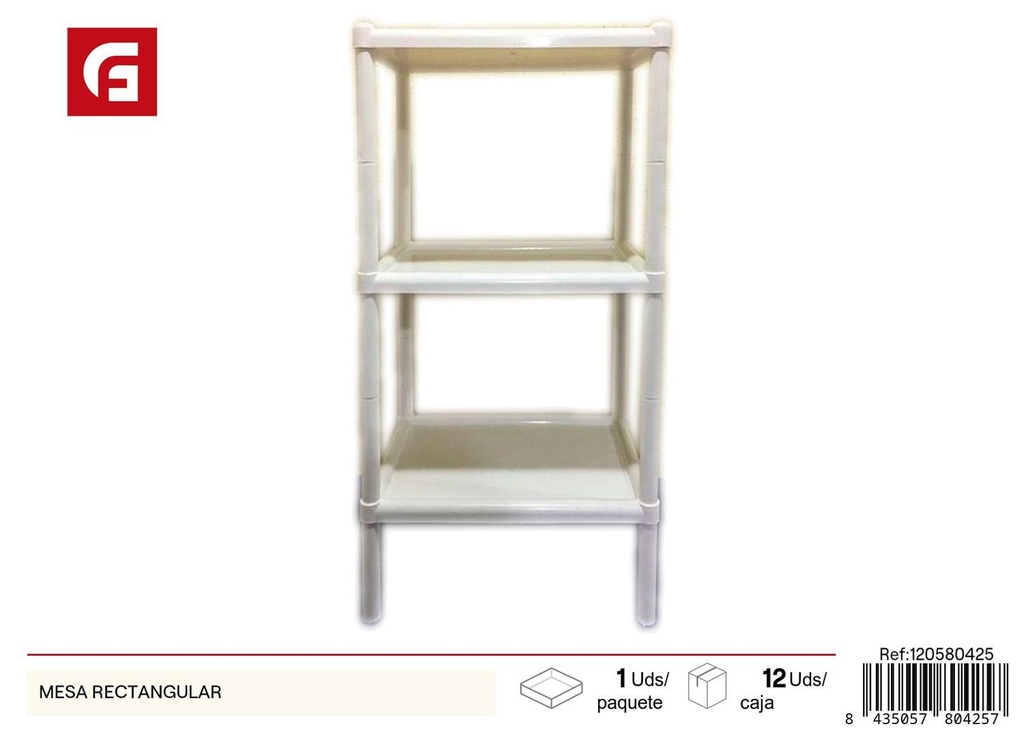 Mesa rectangular de plástico - Mobiliario práctico y versátil