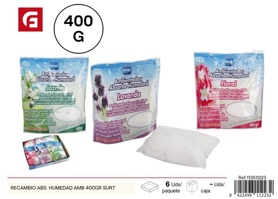 Recambio absorbente 400g con aroma - Ambientadores para el hogar