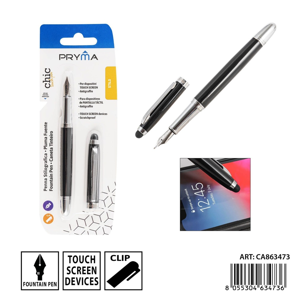 Pluma estilográfica con punta táctil - Material de escritura y oficina