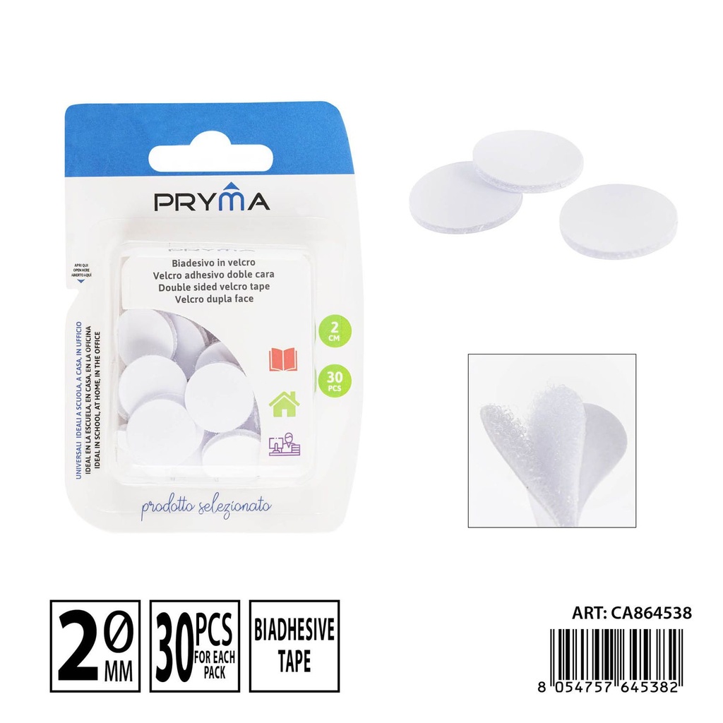 Velcro adhesivo doble cara 2 cm 30 piezas - Papelería y etiquetado