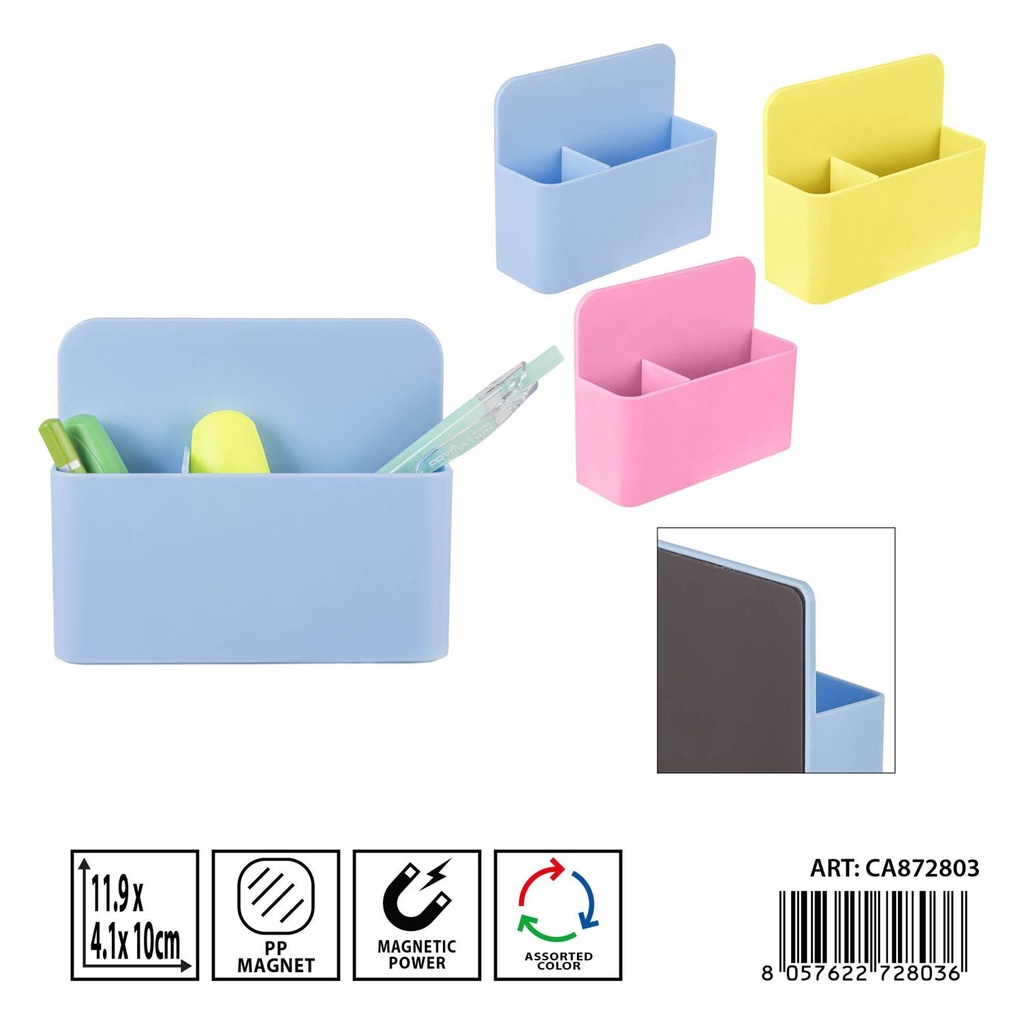 Portalápices magnético 11.9 x 4.1 x 10 cm - Organización de escritorio