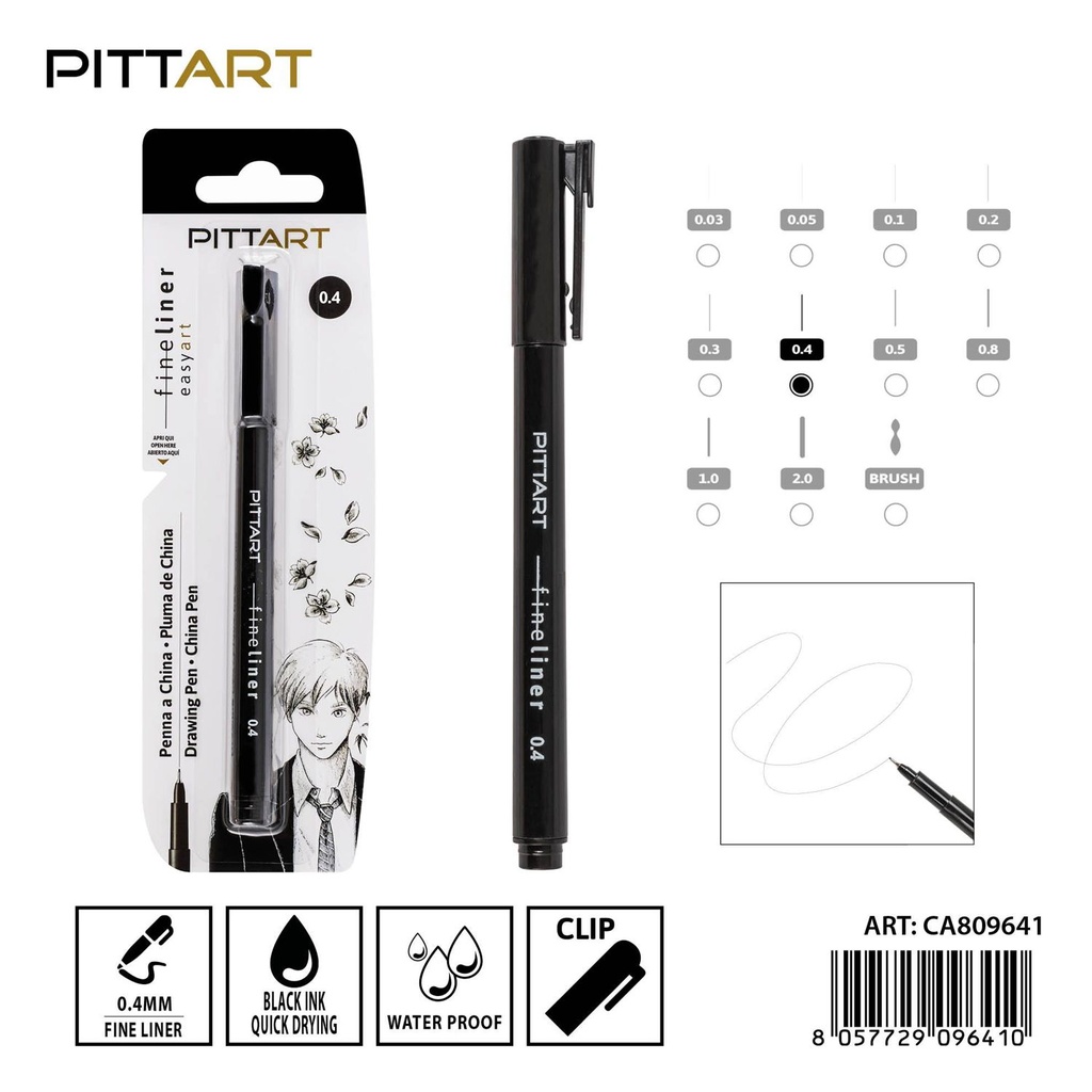 Bolígrafo de punta fina 0.4 mm - Herramientas de escritura y arte