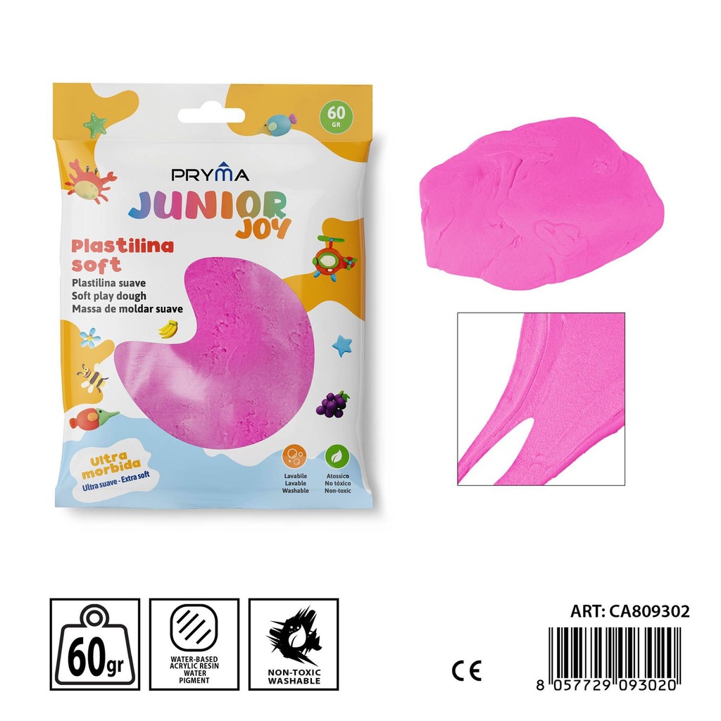 Plastilina 60g fucsia - Arcilla y manualidades