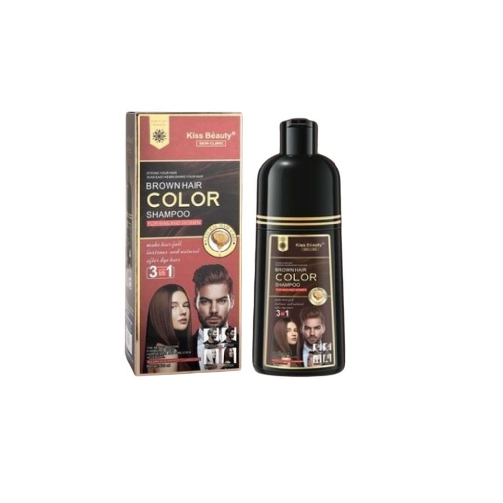 Champú para cabello castaño KISS BEAUTY 3 en 1 - Productos de cuidado personal