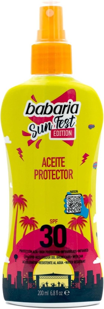  Aceite Protector Solar F30 Babaria 200ml - Protección solar y cuidado de la piel