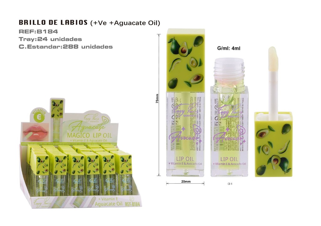  Brillo Labial Magic Aguacate Hidratante 24u - Labios brillantes y cuidados