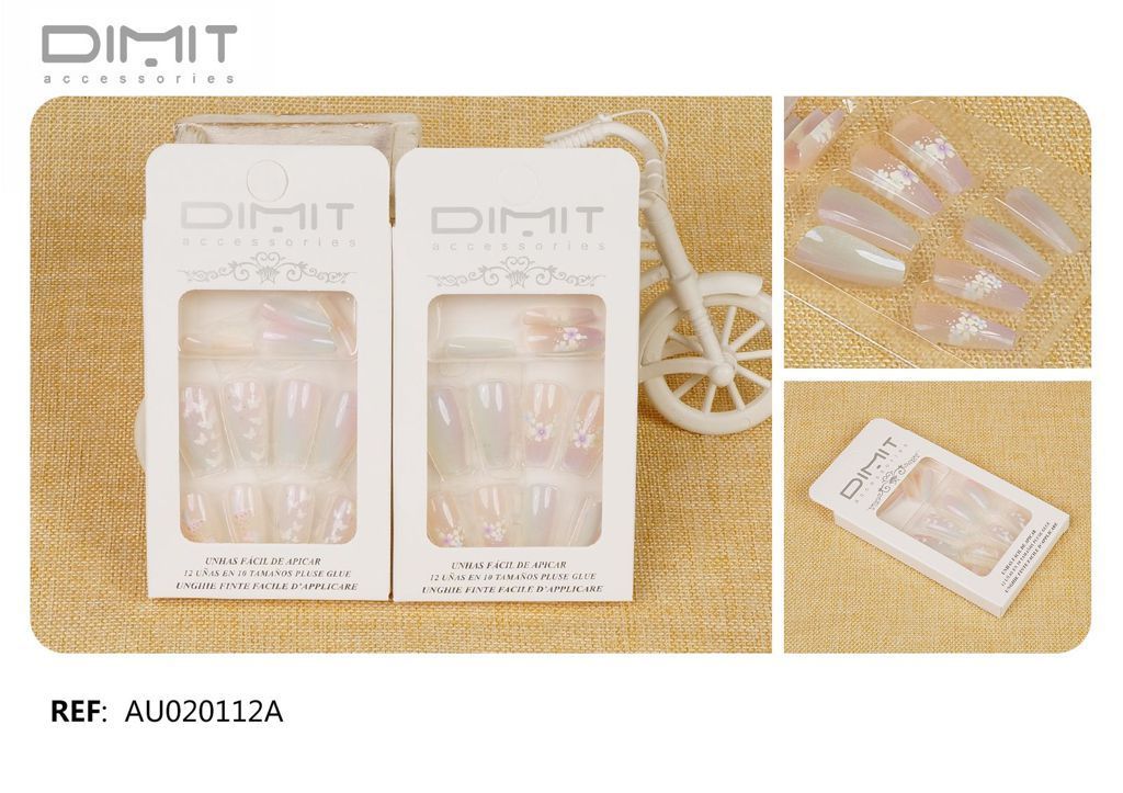  Uñas Postizas 12/u AU020112A - Uñas artificiales y postizas para adultos