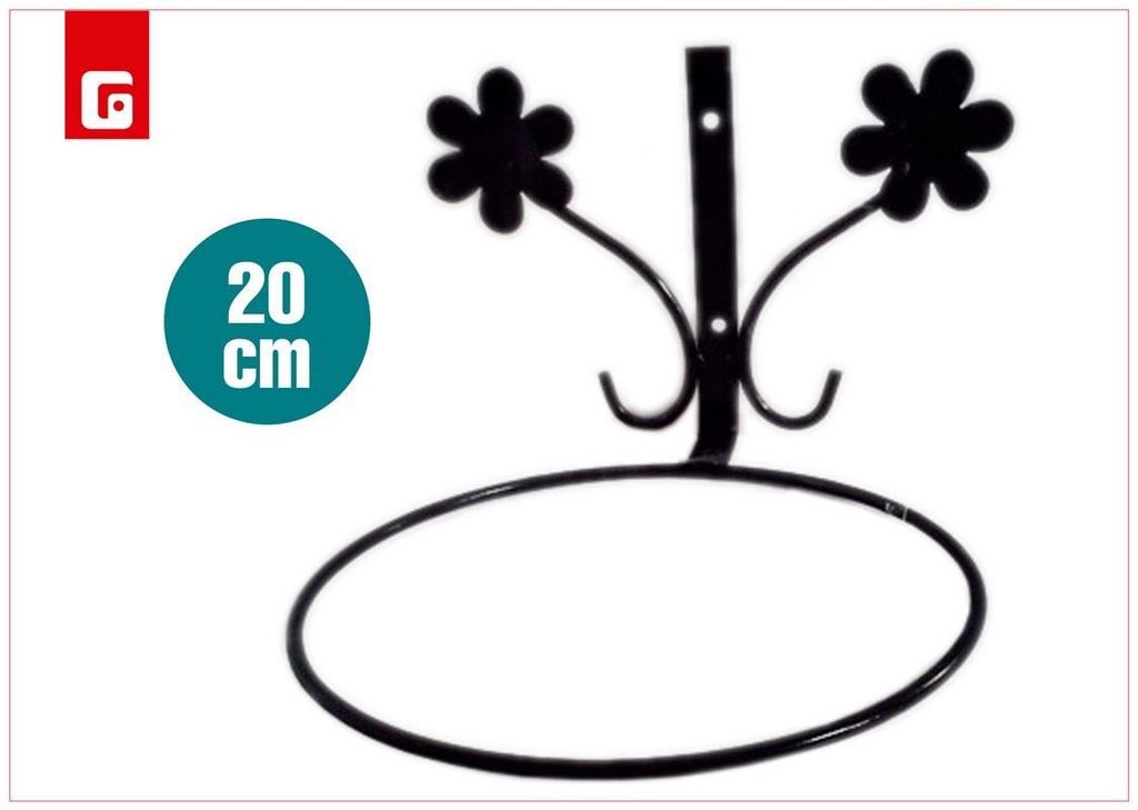 Soporte maceta pared 20cm - Accesorios de jardinería