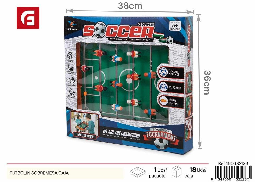 Futbolín sobremesa en caja - Juguetes de mesa