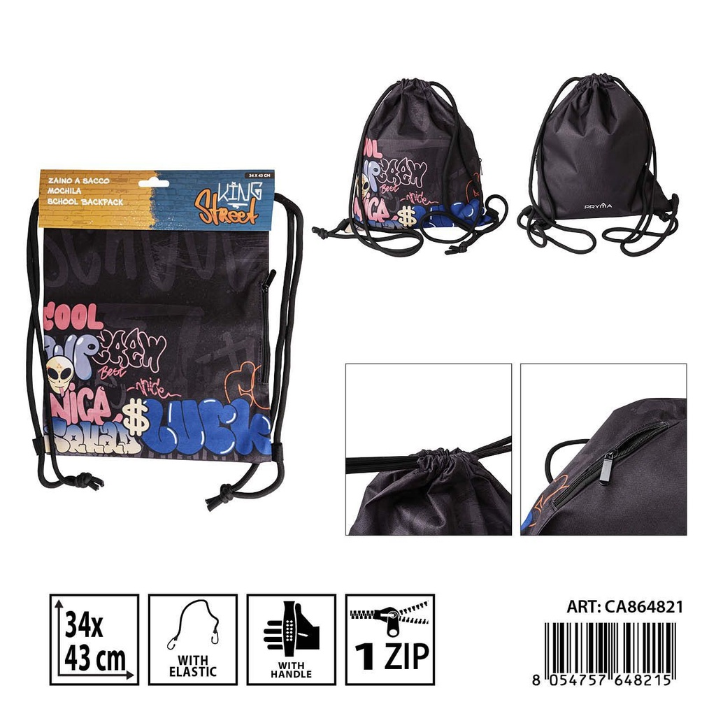 Mochila saco 34x43 cm - Estuches mochila y bolsas de deporte