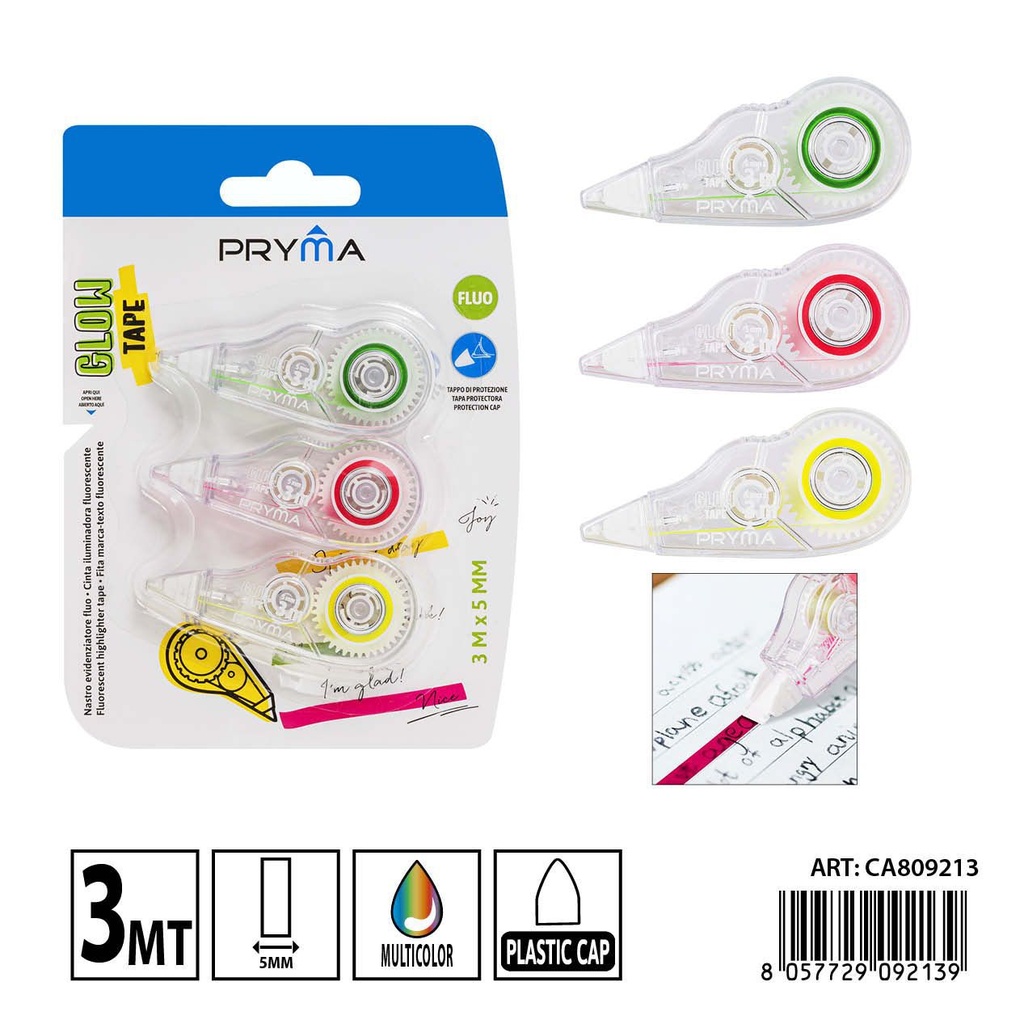 Marcador fluorescente 5mm x 3m - Papelería escolar y útiles de escritura