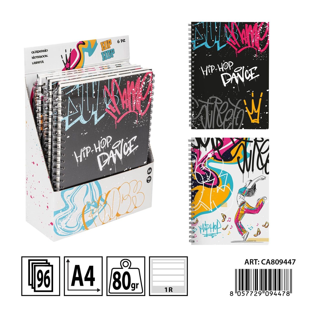 Cuaderno espiral A4 96 hojas 80g - Papelería y cuadernos