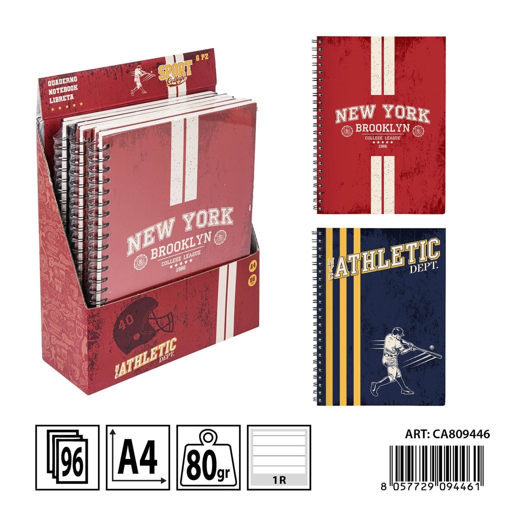 Cuaderno espiral A4 96 hojas 80g - Papelería y cuadernos