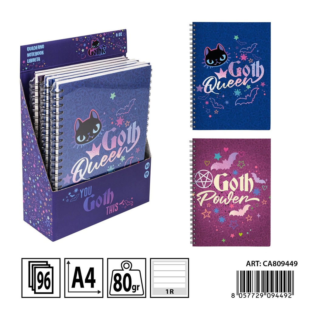 Cuaderno espiral A4 96 hojas 80g - Papelería y cuadernos