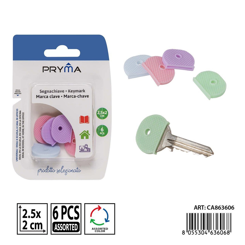 Fundas de llaves (6 piezas) - Accesorios para oficina y manualidades