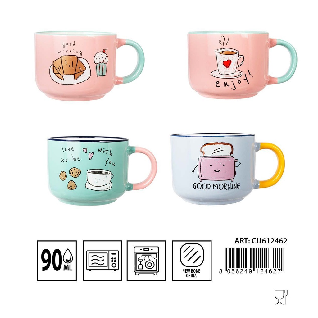 Taza de café con dibujo 90 ml - Decoración de mesa