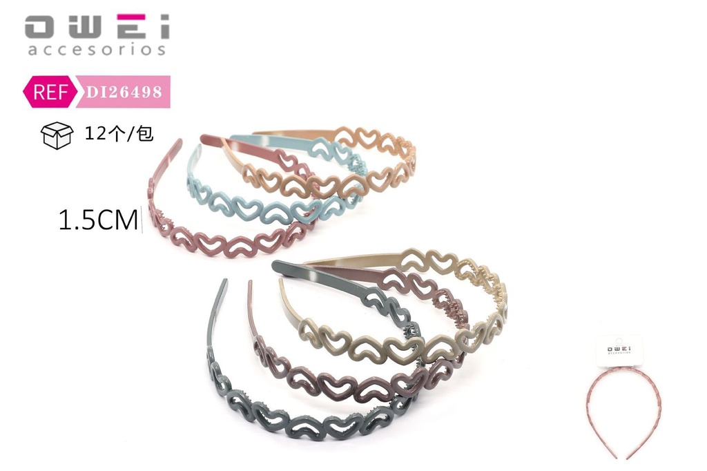 Diadema de 1.5 cm 12 unidades DI26498 - Accesorios para el cabello
