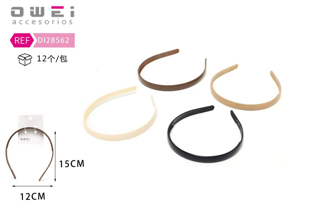 Diadema de 1.2 cm 12 unidades DI28562 - Accesorios para el cabello