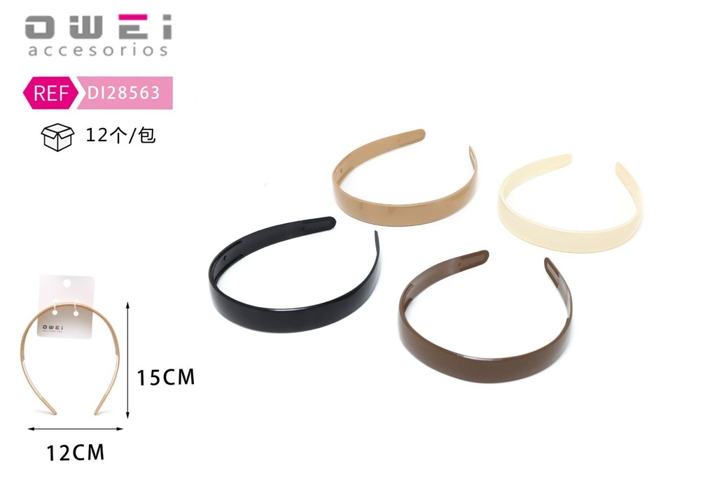 Diadema de 2 cm 12 unidades DI28563 - Accesorios para el cabello