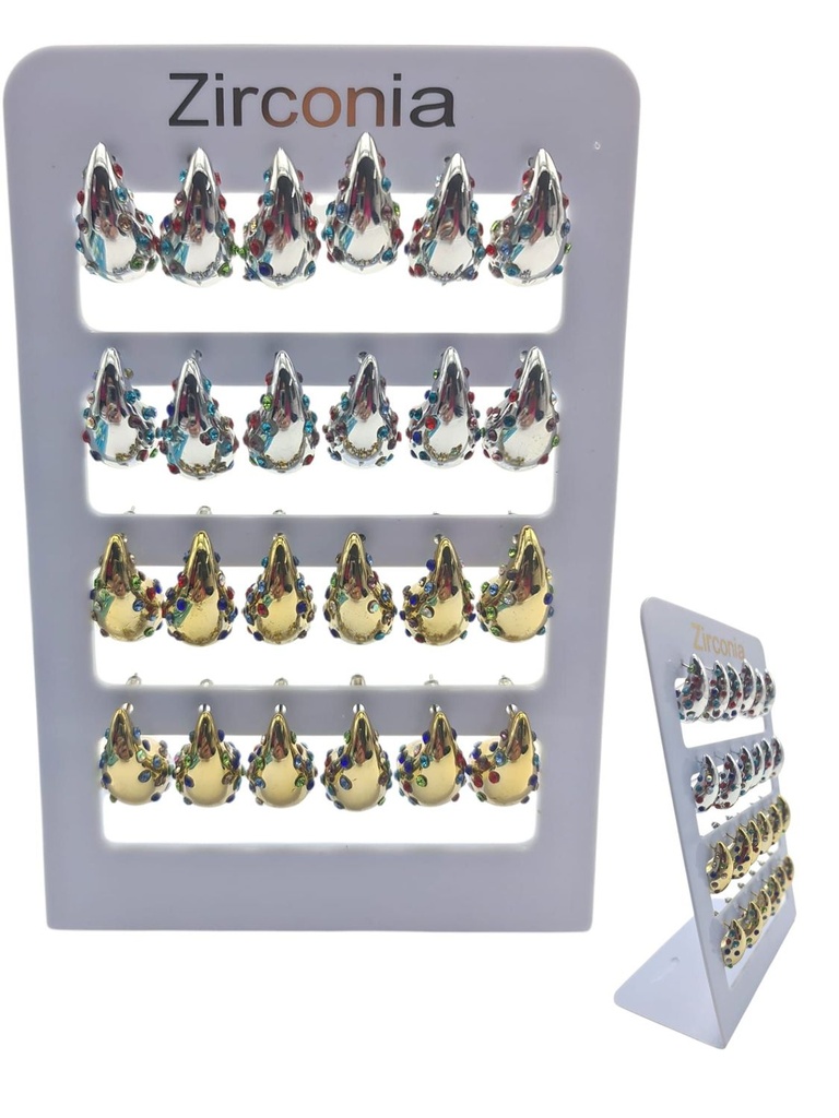 Pendientes de Acero 12 piezas ED-079 - Joyería