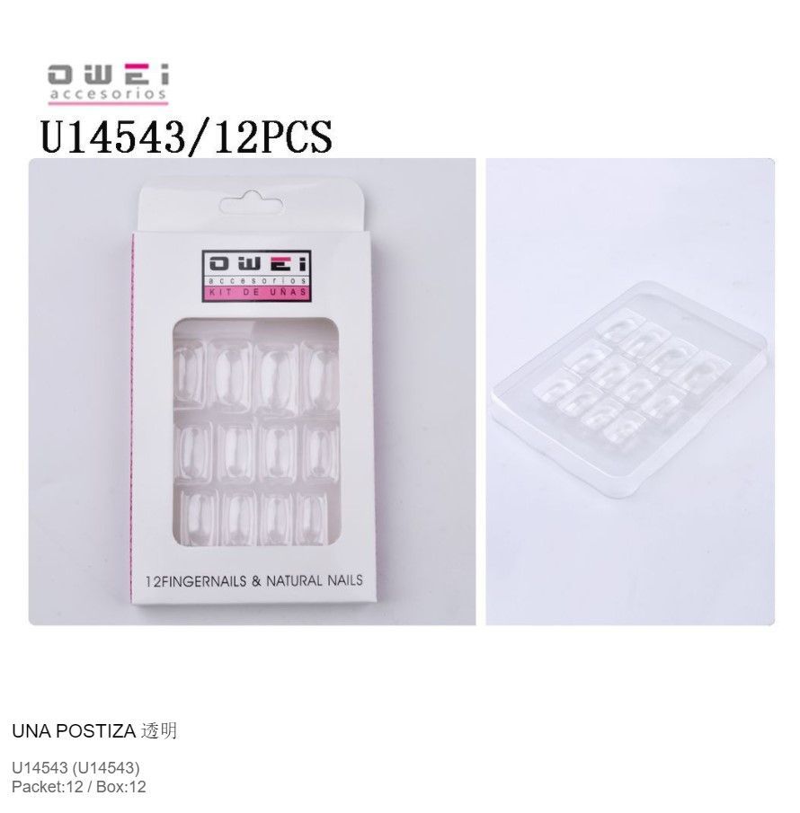 Uñas Postizas 12 unidades U14543 - Uñas postizas para adultos