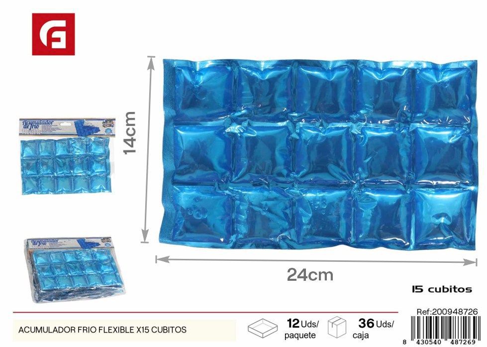 Paquete de 15 bloques de hielo flexibles para bebidas