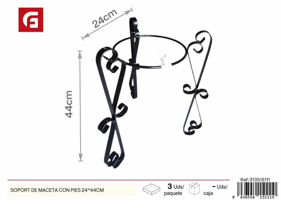 Soporte de maceta con pies 24*44 cm - Accesorios de jardinería y soporte para macetas