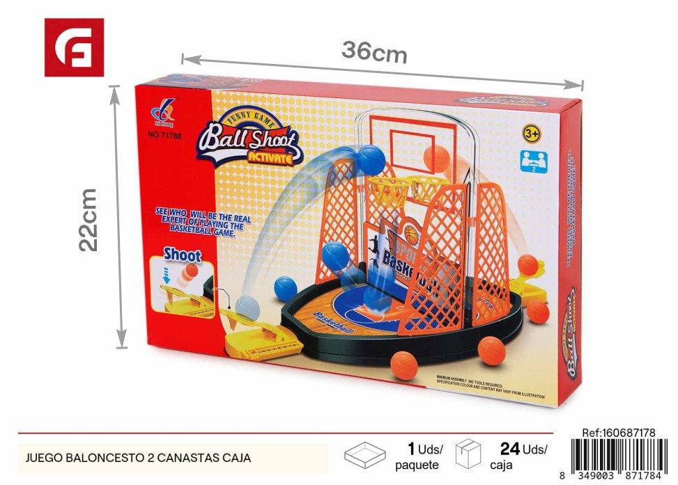 Juego de baloncesto con 2 canastas caja - Juguetes y juegos de mesa