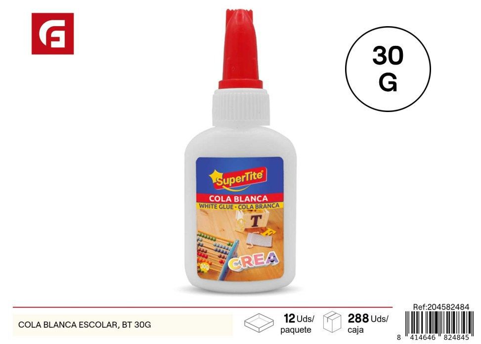 Cola blanca escolar 30g BT - Manualidades y pegamentos