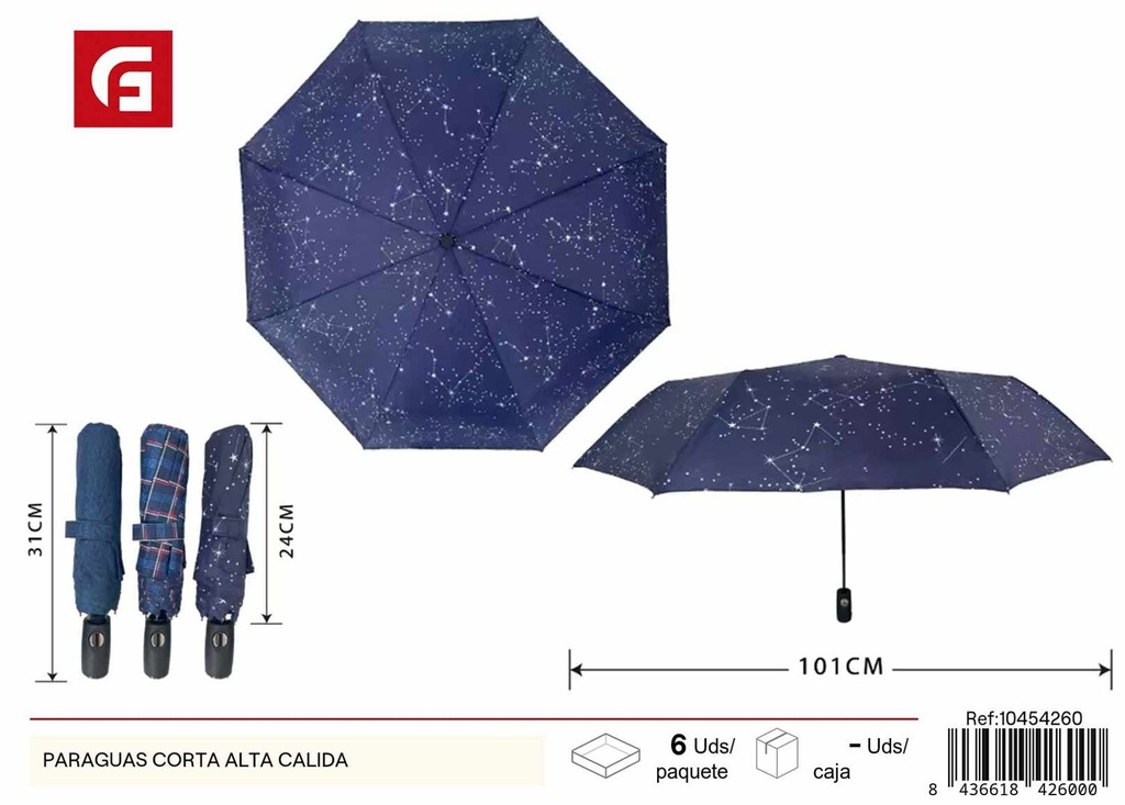 Paraguas corta alta calidad - Artículos de lluvia y paraguas