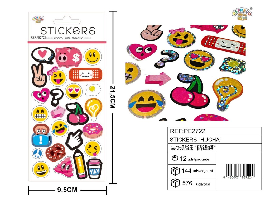 Stickers "Hucha" 9.5x21.5 cm - Accesorios y manualidades