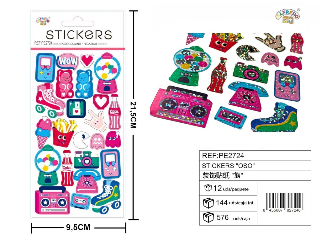 Stickers "Oso" 9.5x21.5 cm - Accesorios y manualidades