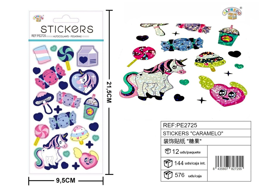 Stickers "Caramelo" 9.5x21.5 cm - Accesorios y manualidades