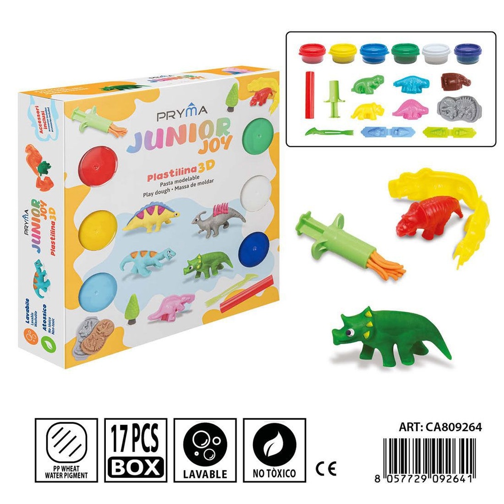Caja de plastilina 28 g 6 piezas y accesorios - Juguetes creativos