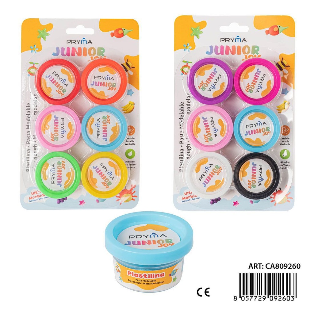 Plastilina 28g 6pz - Materiales para manualidades y figuras