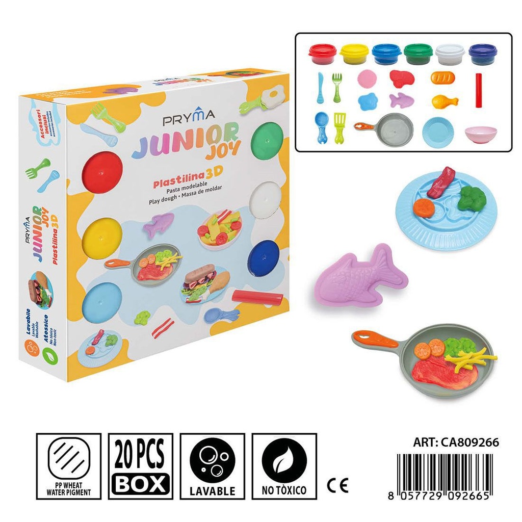 Caja de plastilina 28 g 6 piezas y accesorios (repetido) - Juguetes creativos