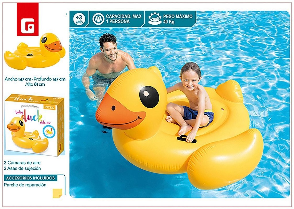 Ride on patito 147x147x81cm - Productos de verano e inflables infantiles
