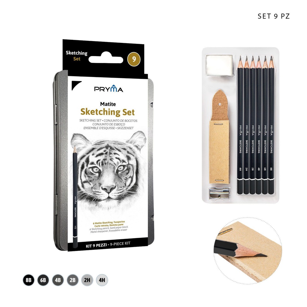 Set de lápices de dibujo 9 piezas - Productos de arte y papelería