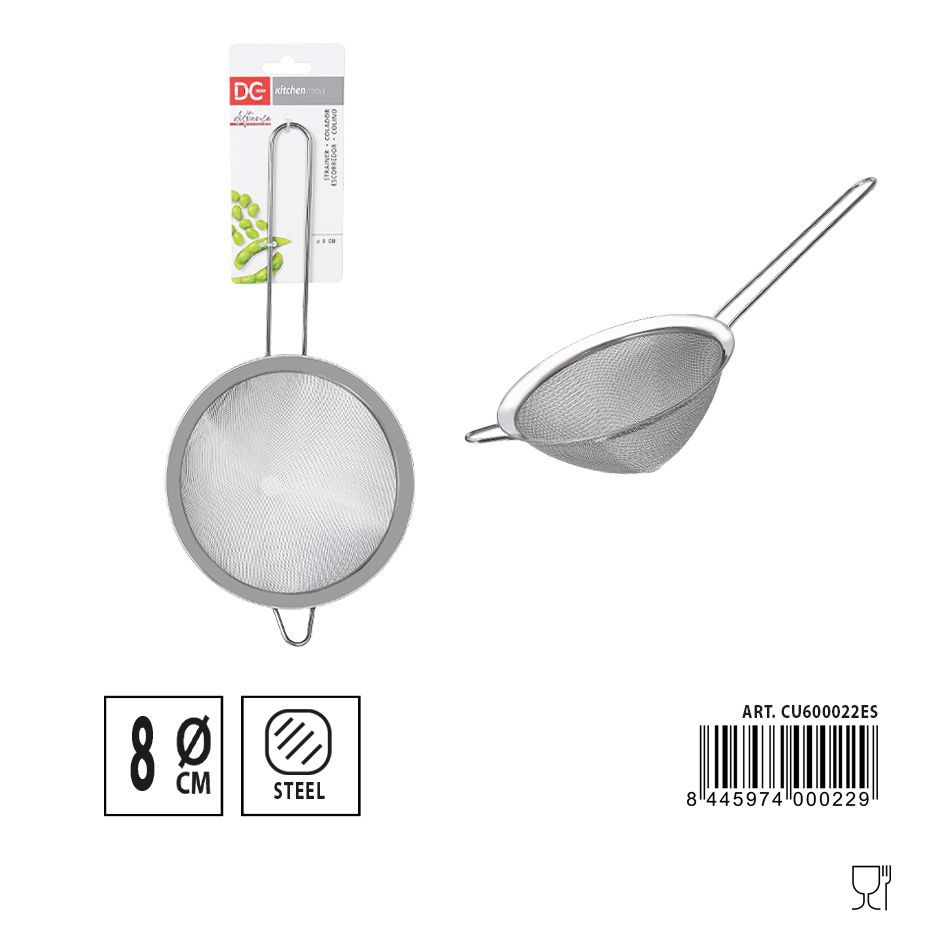 Colador de acero inoxidable 8 cm - Utensilios de cocina