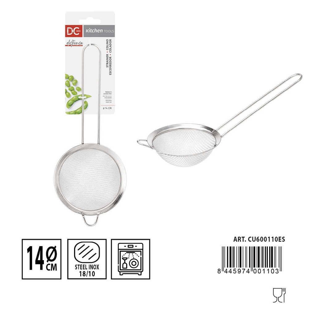 Colador redondo de acero 14cm - Herramientas de cocina