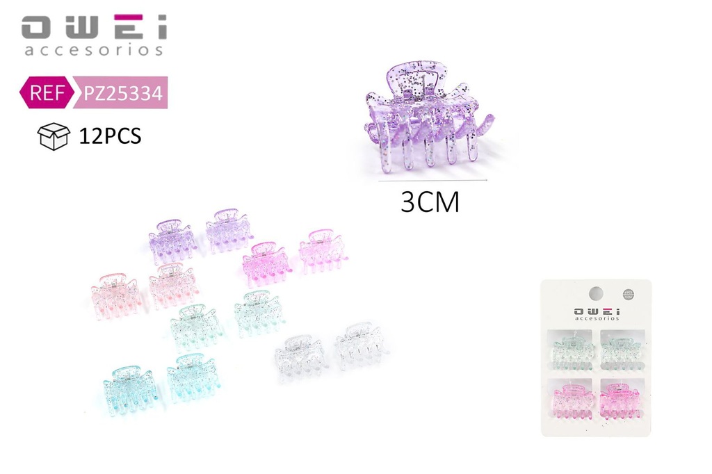Pinza de pelo 12 unidades PZ25334 - Accesorios para el cabello