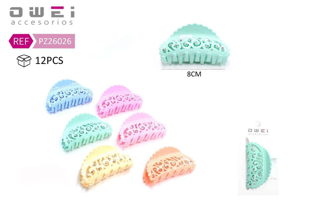 Pinza de pelo 8.5cm 12 unidades PZ26026 - Accesorios para el cabello