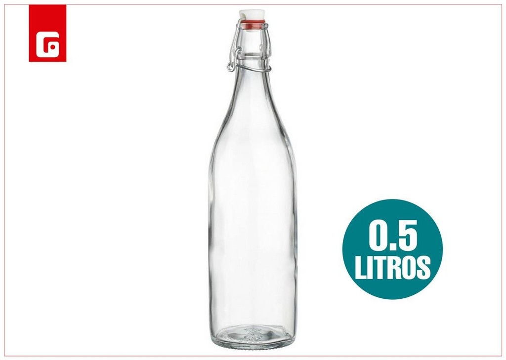 Botella de cristal Lory 0.5L - Contenedores y bebidas
