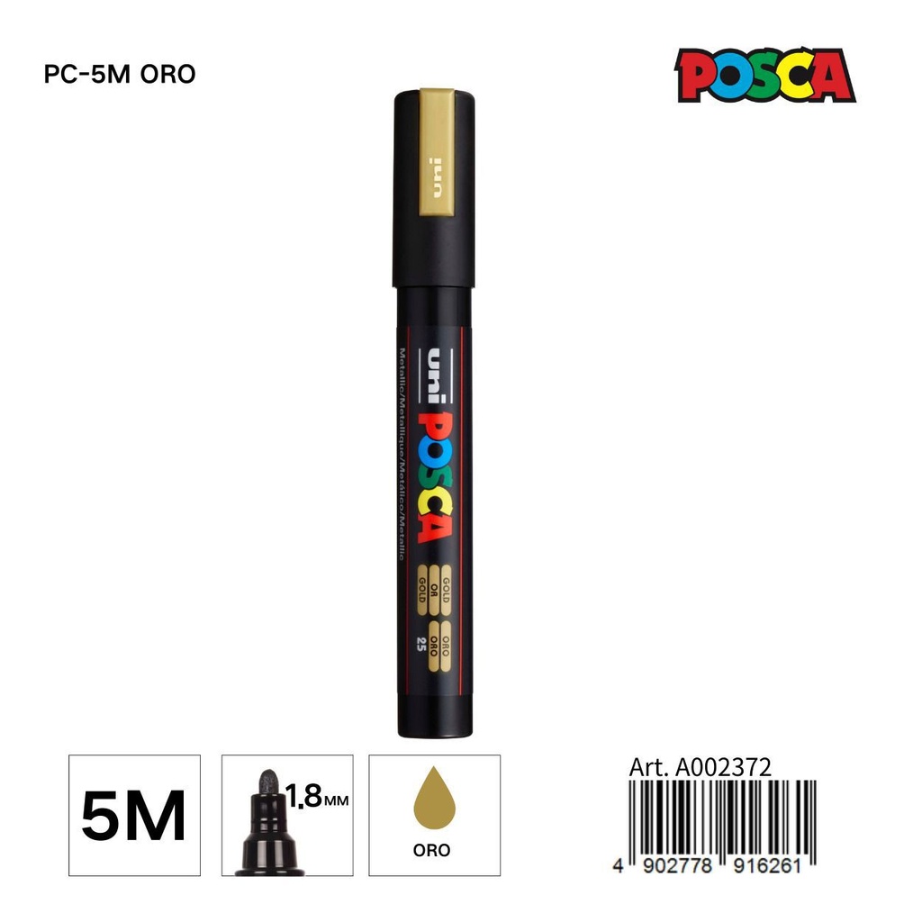Marcador POSCA 1.8mm oro - Papelería y artículos de escritura