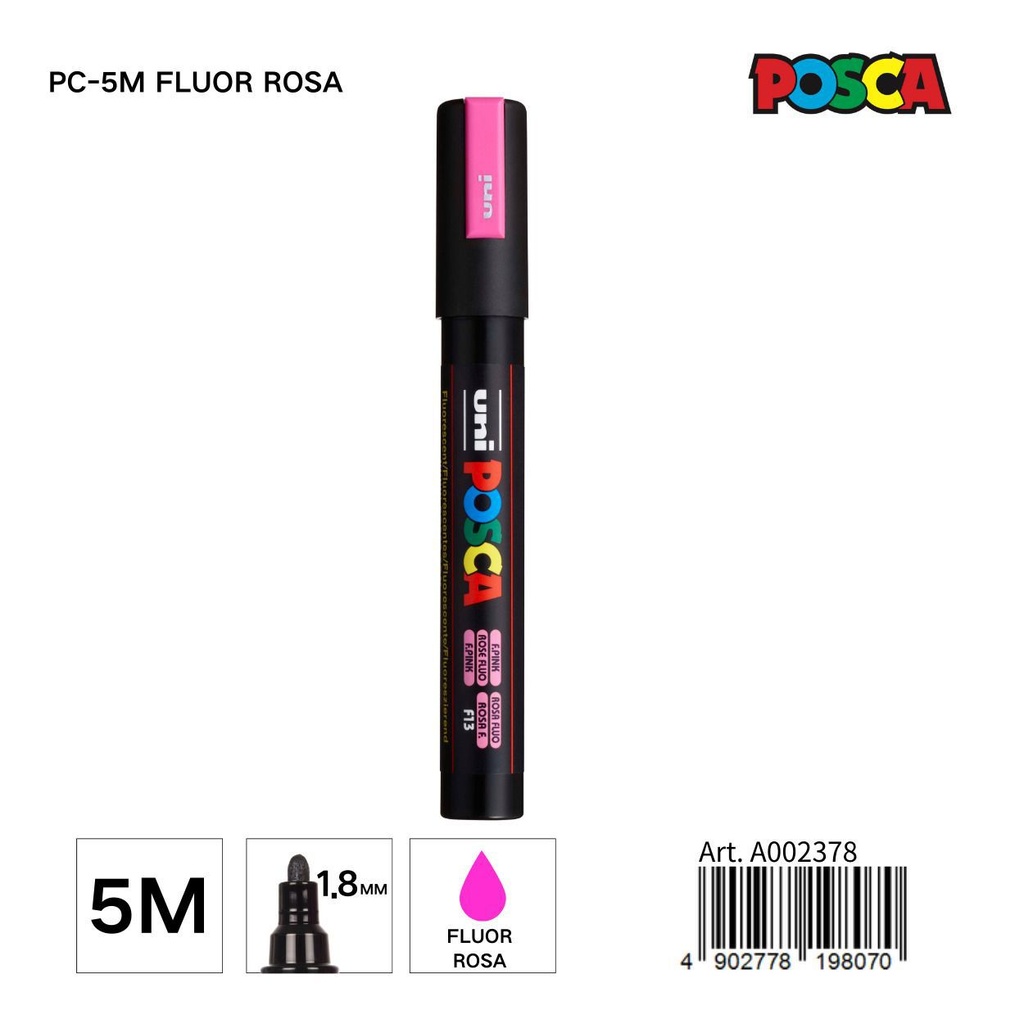 Marcador POSCA 1.8mm fluor rosa - Papelería y artículos de escritura